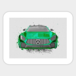 Sports Car Illustration Sticker